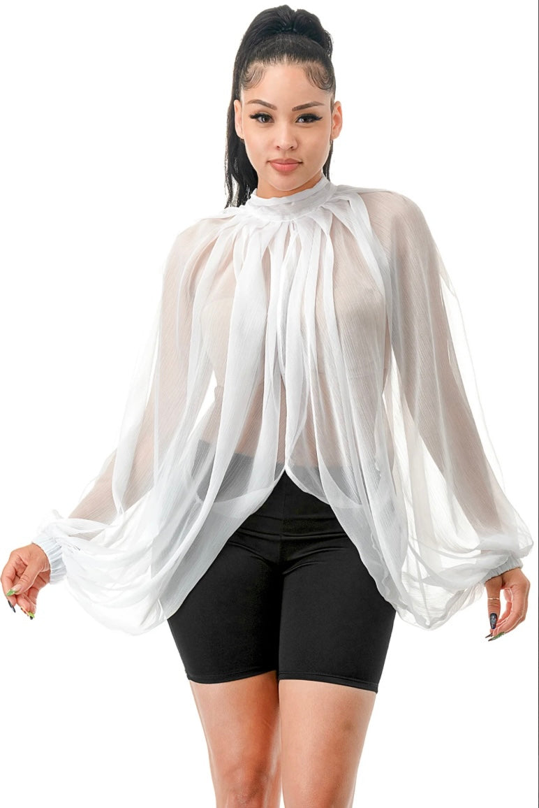 White Sheer Blouse