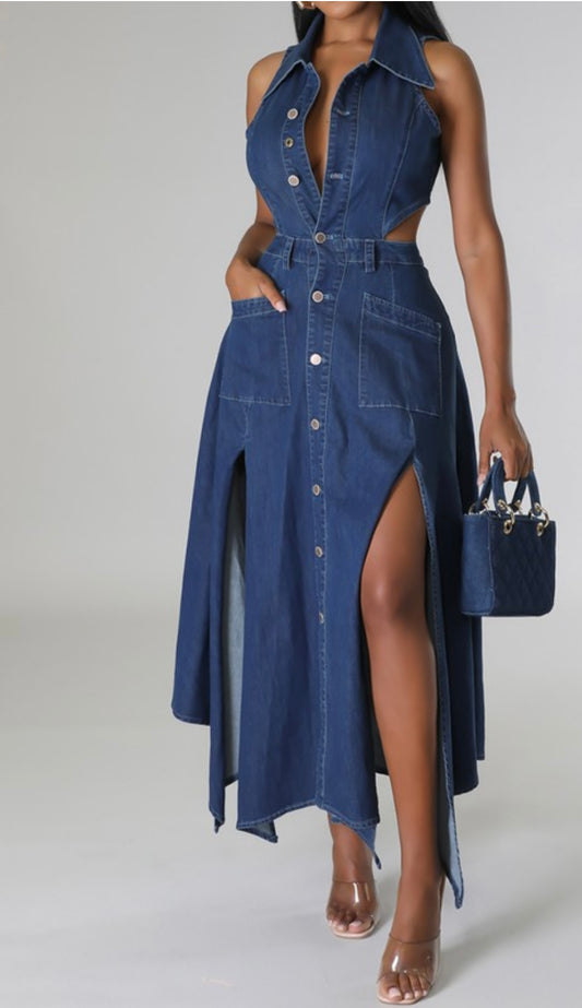Blue Denim Maxi