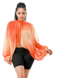 Ombré Sheer Blouse