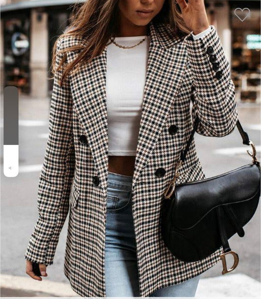 Checkered Lady Blazer